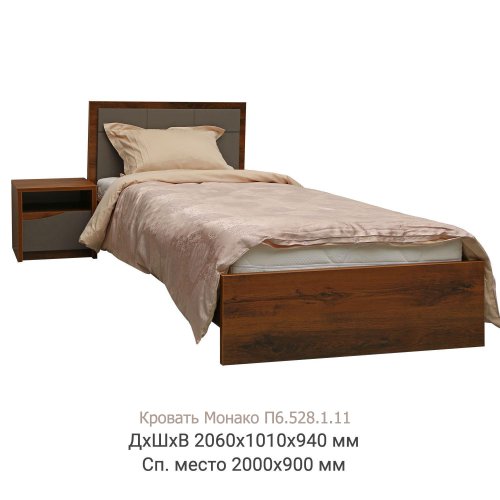 Кровать одинарная «Монако» с низким изножьем, фото 2 из 2
