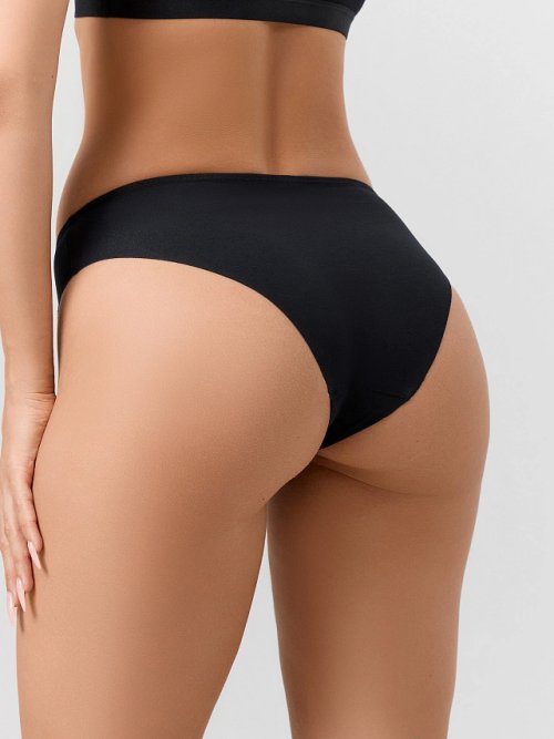 Трусы женские бесшовные черные, фото 3 из 8