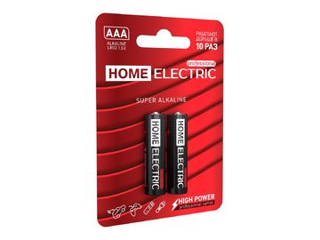 Элементы питания HOME ELECTRIC PROFESSIONAL ,HEL_LR032BL, 1,5V, 2BL
