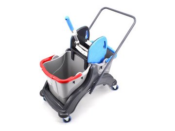 Тележка для уборки двухведерная с отжимом UCTEM CK748