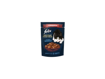 Корм конс. Felix Мясные ломтики для взр. кошек, с говядиной 75 г в Щучине Три цены