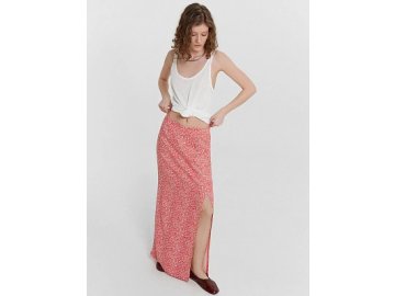 Юбка женская красная с цветочным принтом Марк Формель