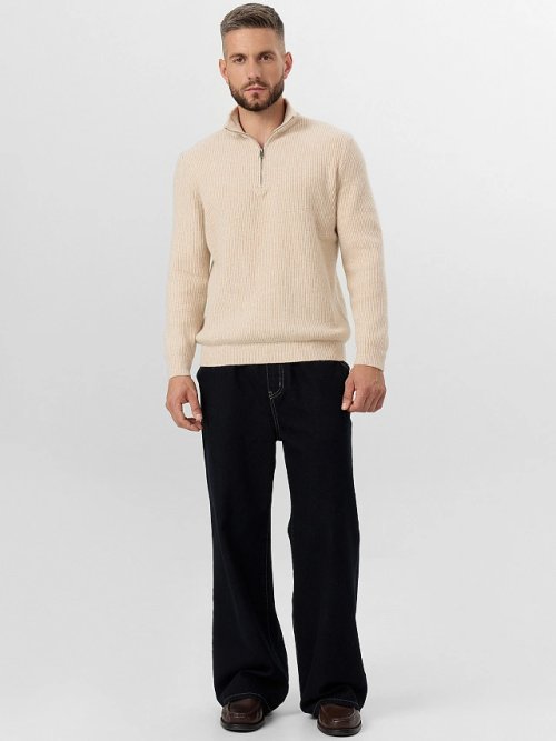 Джемпер на молнии мужской бежевый, фото 5 из 9