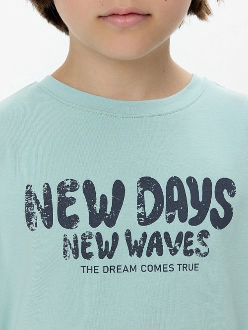 Комплект домашний для мальчиков зеленый с надписью "new days", фото 6 из 21