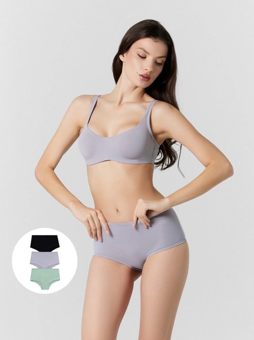 Трусы шортики женские в наборе, 3 шт, фото 1 из 30