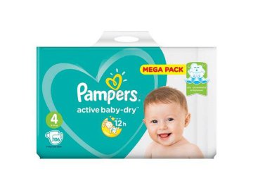 Подгузники детские PAMPERS Active Baby-Dry Maxi (9-14 кг), 106 шт в Минске Мила