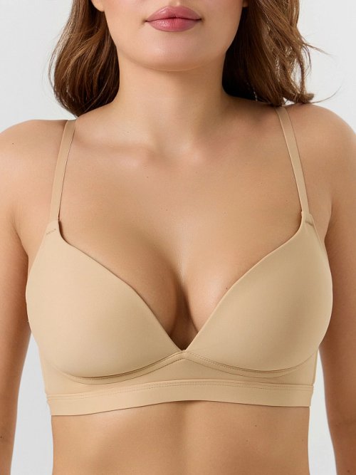 Бюстгальтер t-shirt без косточек бежевого цвета, фото 1 из 7