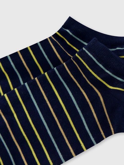 Носки мужские темно-синие с рисунком в виде полосок, фото 4 из 12