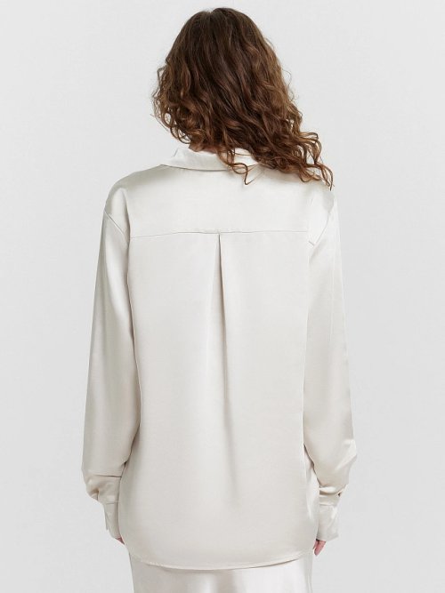 Блузка женская кремовая с принтом, фото 4 из 6