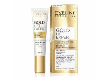 Крем для век EVELINE Gold lift expert против морщин, 15 мл