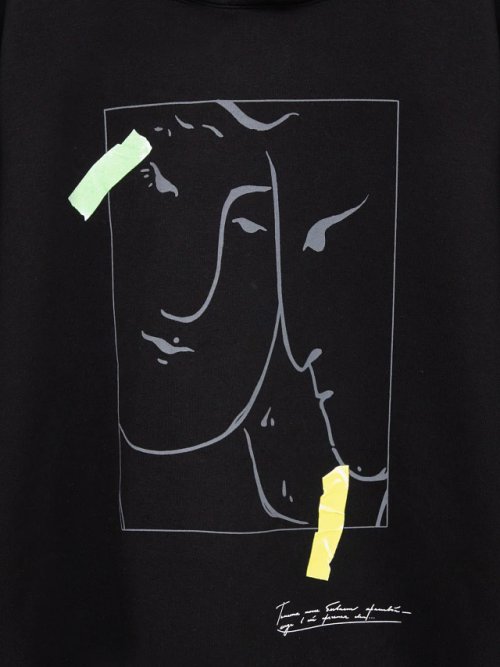 Худи мужское в черном цвете с принтом, фото 6 из 6