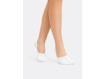 Женские ажурные подследники белого цвета с нанесением силикона Марк Формель