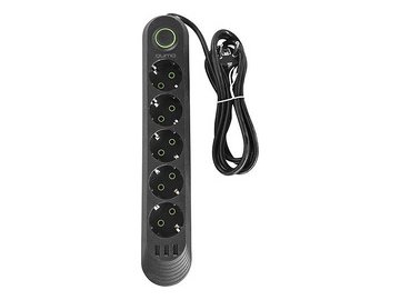 Сетевой фильтр QUMO Power Bar Light SPFS P-0009 51553 (2 м, черный)