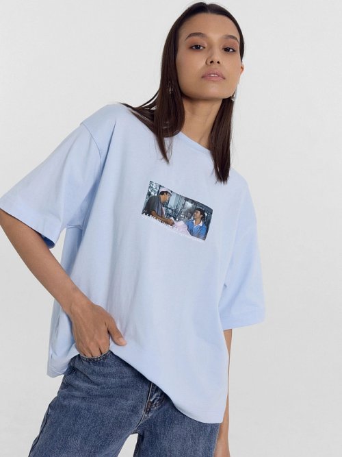 Футболка женская голубая mark formelle x мосфильм, фото 6 из 6