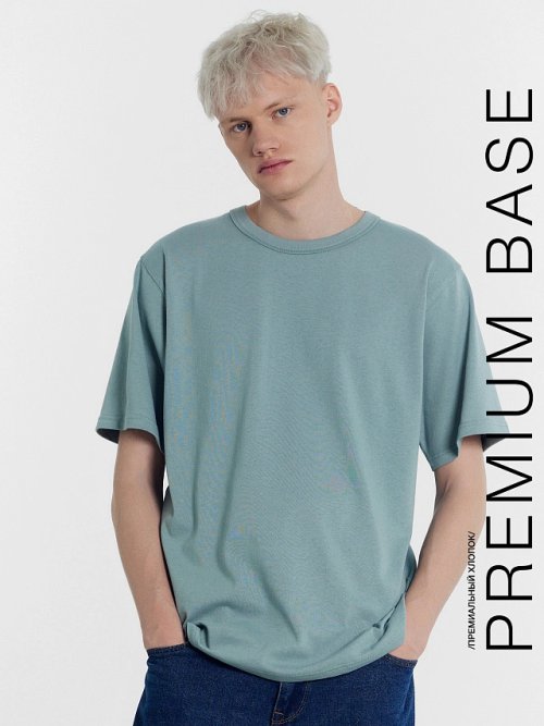 Футболка мужская в синем оттенке, фото 1 из 6