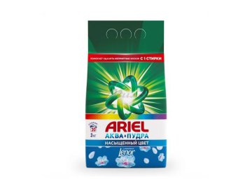 Порошок стиральный ARIEL Чистота Deluxe аромат LENOR автомат, 3 кг