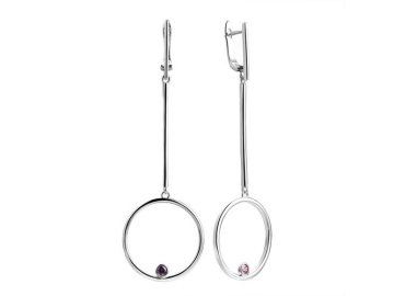 Серьги длинные Fresh Jewelry, серебро 925 проба, вставка ситалл