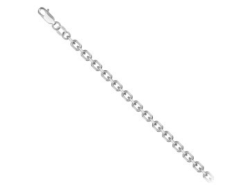 Цепь с плетением "Якорное" 7 Карат, белое серебро 925 проба