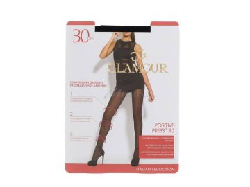 Колготки женские GLAMOUR Positive Press 30 ден, размер 5, nero