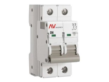 Выключатель автоматический EKF Averes AV-6 2P 6A (D) 6kA