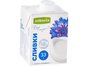 Сливки у/пас 33%  (Т/Б асептик) 500г