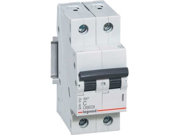 Выключатель автоматический Legrand RX3 2P C 25A 4.5кА 2M / 419699