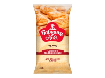 Тесто Бабушка Аня слоеное бездрожжевое 450 г в Пинске Санта
