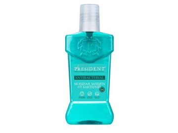 Ополаскиватель для полости рта PRESIDENT Antibacterial Мощная защита, 250 мл