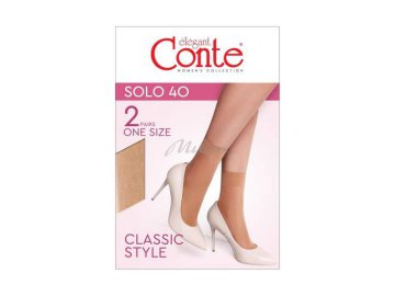 Носки женские CONTE ELEGANT Solo 40, nero, размер 23-25, 2 пары