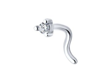 Пирсинг в нос Diamant, серебро 925 проба в Сморгони 7 Карат
