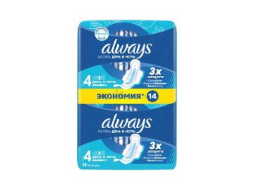 Прокладки жеские ALWAYS Ultra Night Duo Ароматизированные ультратонкие, 14 шт
