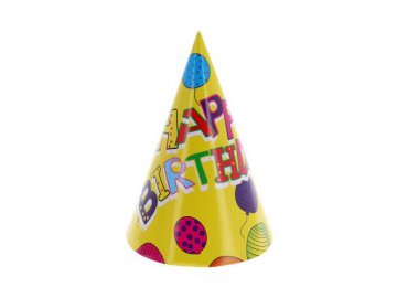 Набор праздничных колпаков Happy Birthday, 6 шт, арт. 7012305709