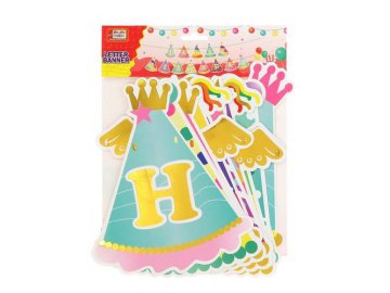 Праздничная гирлянда HAPPY BIRTHDAY 2 м, арт. 7012305714