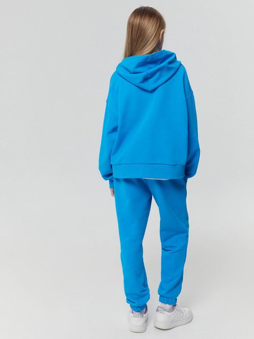 Анорак для девочек в голубом цвете с печатью, фото 11 из 17