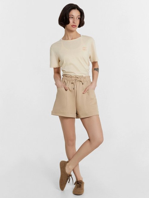 Шорты женские бежевые, фото 1 из 5