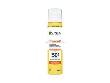 Спрей-вуаль солнцезащитный для лица GARNIER Skin Naturals Vitamin C SPF 50+ ежедневный, 75 мл