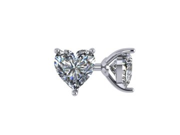 Серьги пусеты, серебро 925 проба, вставка фианит