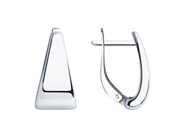 Серьги с английским замком Diamant, серебро 925 проба