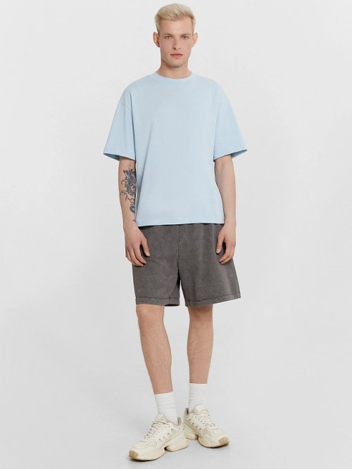 Шорты мужские хаки с обработкой эйсид, фото 3 из 5