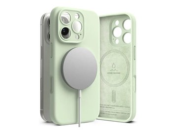 Чехол RINGKE SILICONE MAGNETIC MAGSAFE для IPHONE 16 PRO MAX SOFT MINT