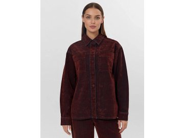 Жакет женский джинсовый бордовый