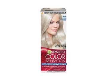 Крем-краска для волос GARNIER Color Sensation, тон 910 Пепельно-платиновый блонд, 110 мл