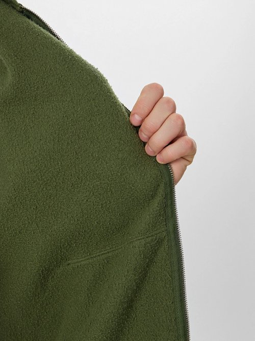 Толстовка мужская на молнии зеленая, фото 6 из 7