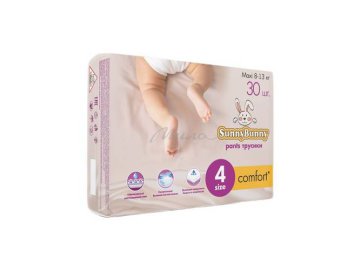 Акции Милы Ольшаны Только в сети «Мила» - Подгузники-трусики детские SUNNYBUNNY Comfort 4 Maxi, 30 шт