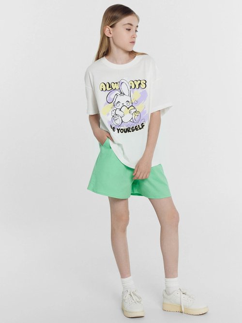 Шорты для девочек в зеленом цвете, фото 1 из 5