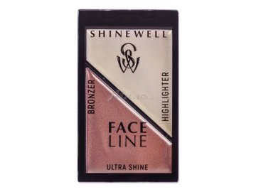 Набор моделирующий SHINEWELL хайлайтер + бронзер, FLH 2, тон 01, 5.6 г