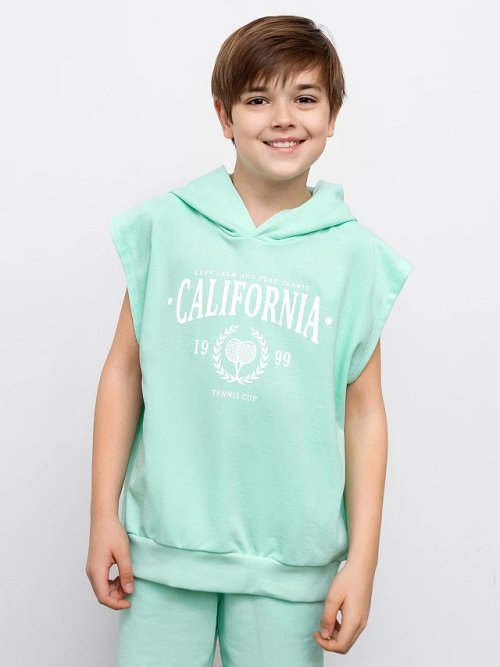 Жилет с капюшоном для мальчика, фото 1 из 5