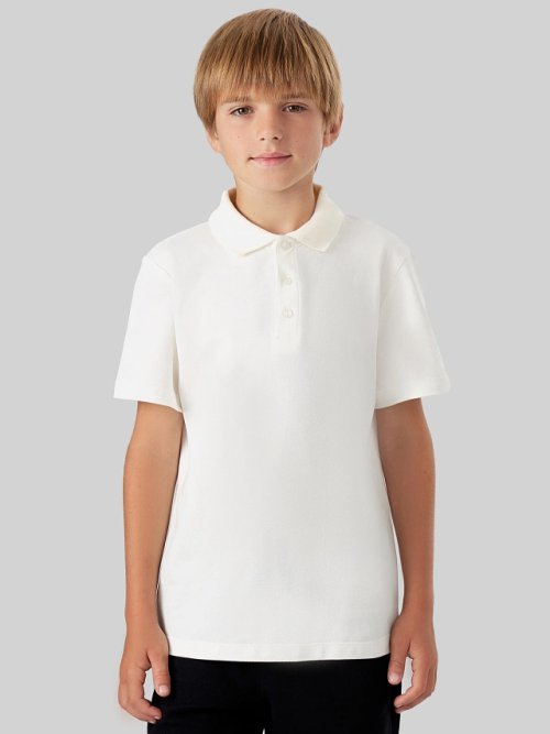 Поло для мальчиков молочное, фото 1 из 9