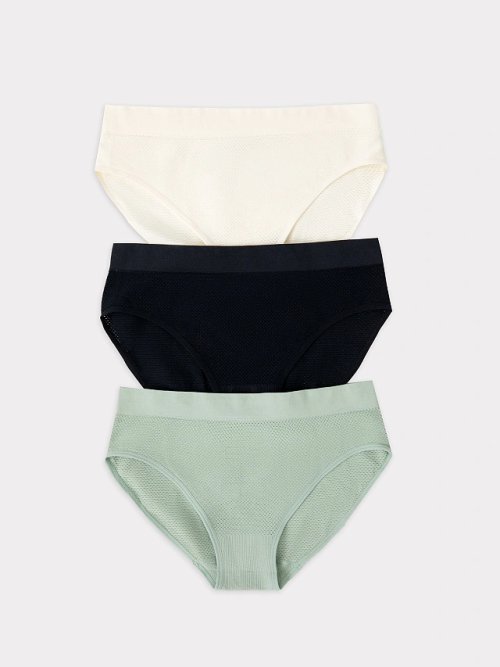 Трусы женские слипы классические (3 шт.) в сумрачно-белом цвете, фото 6 из 24