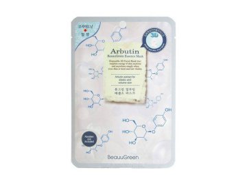 Маска тканевая для лица BEAUUGREEN с арбутином 3D Arbutin, 23г